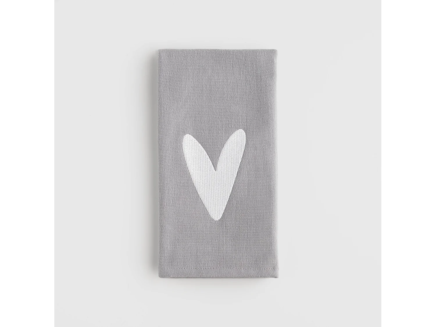 Torchon de cuisine Mallorio, gris moyen, coton, 37x50 cm
