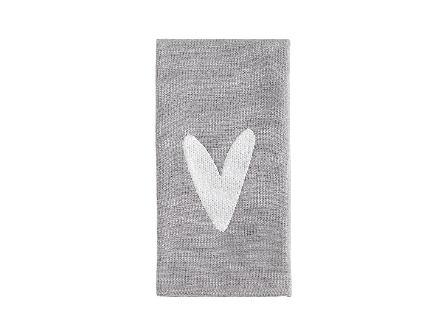 Torchon de cuisine Mallorio, gris moyen, coton, 37x50 cm
