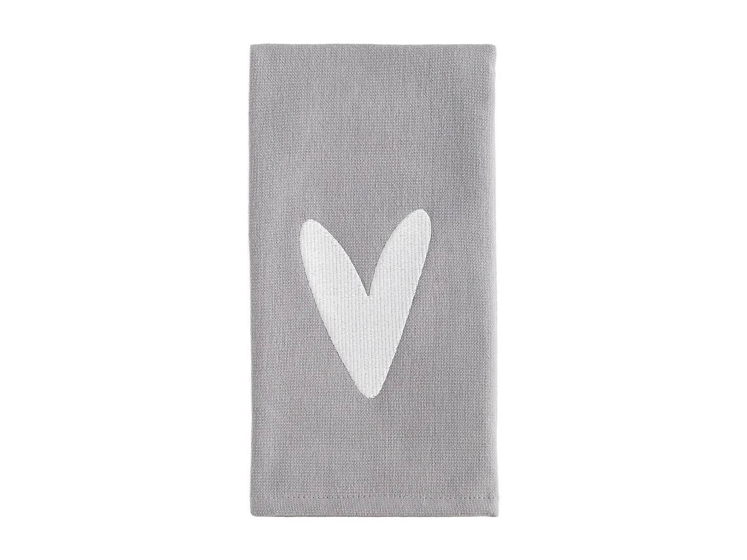 Torchon de cuisine Mallorio, gris moyen, coton, 37x50 cm