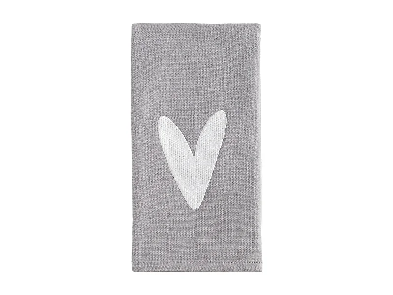 Torchon de cuisine Mallorio, gris moyen, coton, 37x50 cm