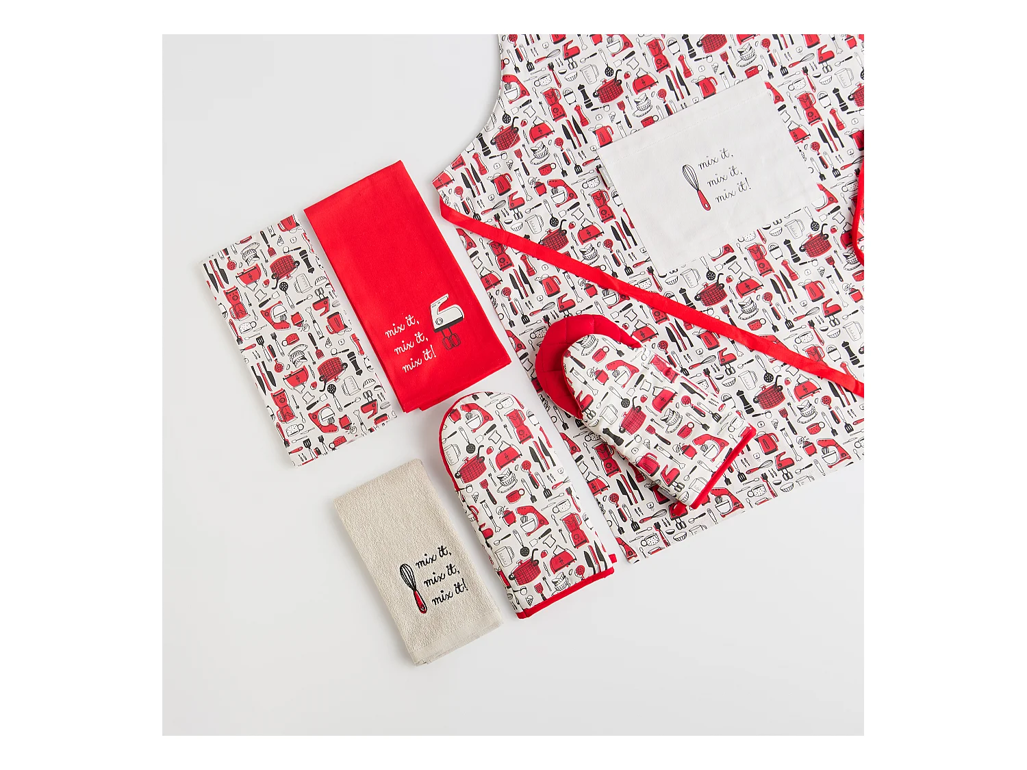 Tablier Utensillo Rouge Moyen 70 x 85