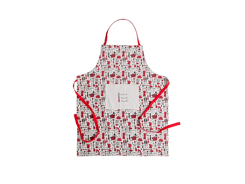 Tablier Utensillo Rouge Moyen 70 x 85