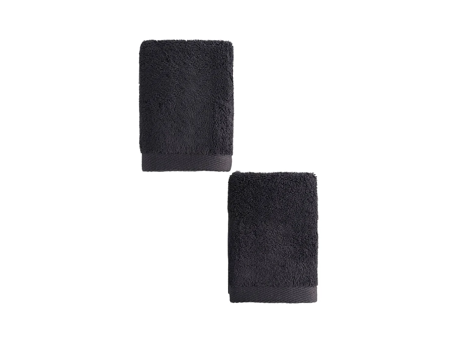 Ensemble de serviettes en coton égyptien Spa gris foncé 30 x 30 cm