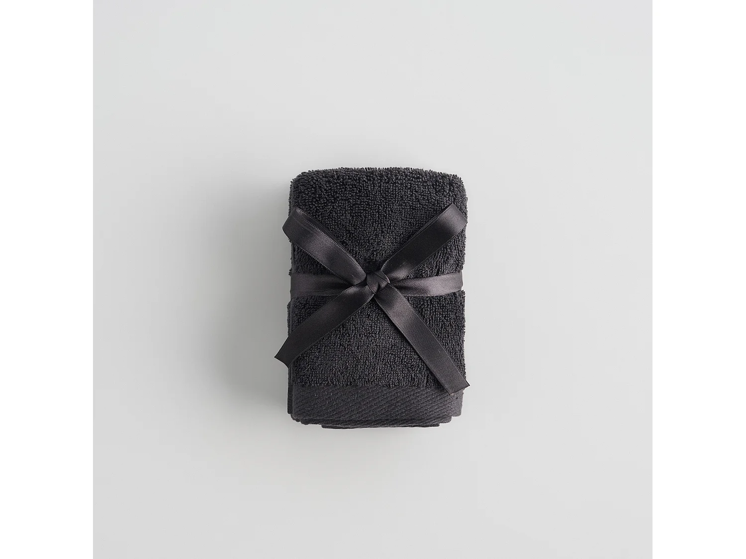 Ensemble de serviettes en coton égyptien Spa gris foncé 30 x 30 cm