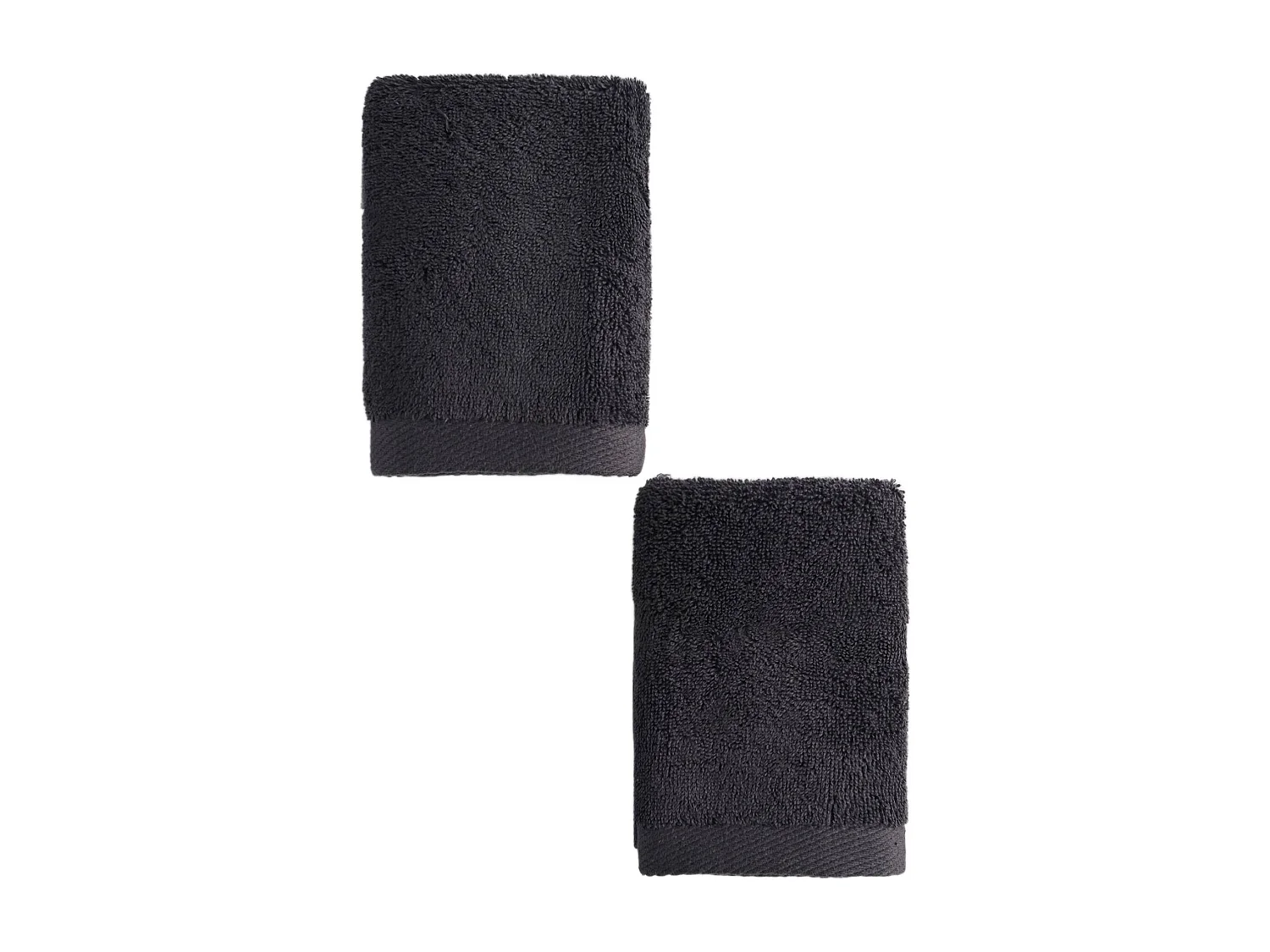 Ensemble de serviettes en coton égyptien Spa gris foncé 30 x 30 cm