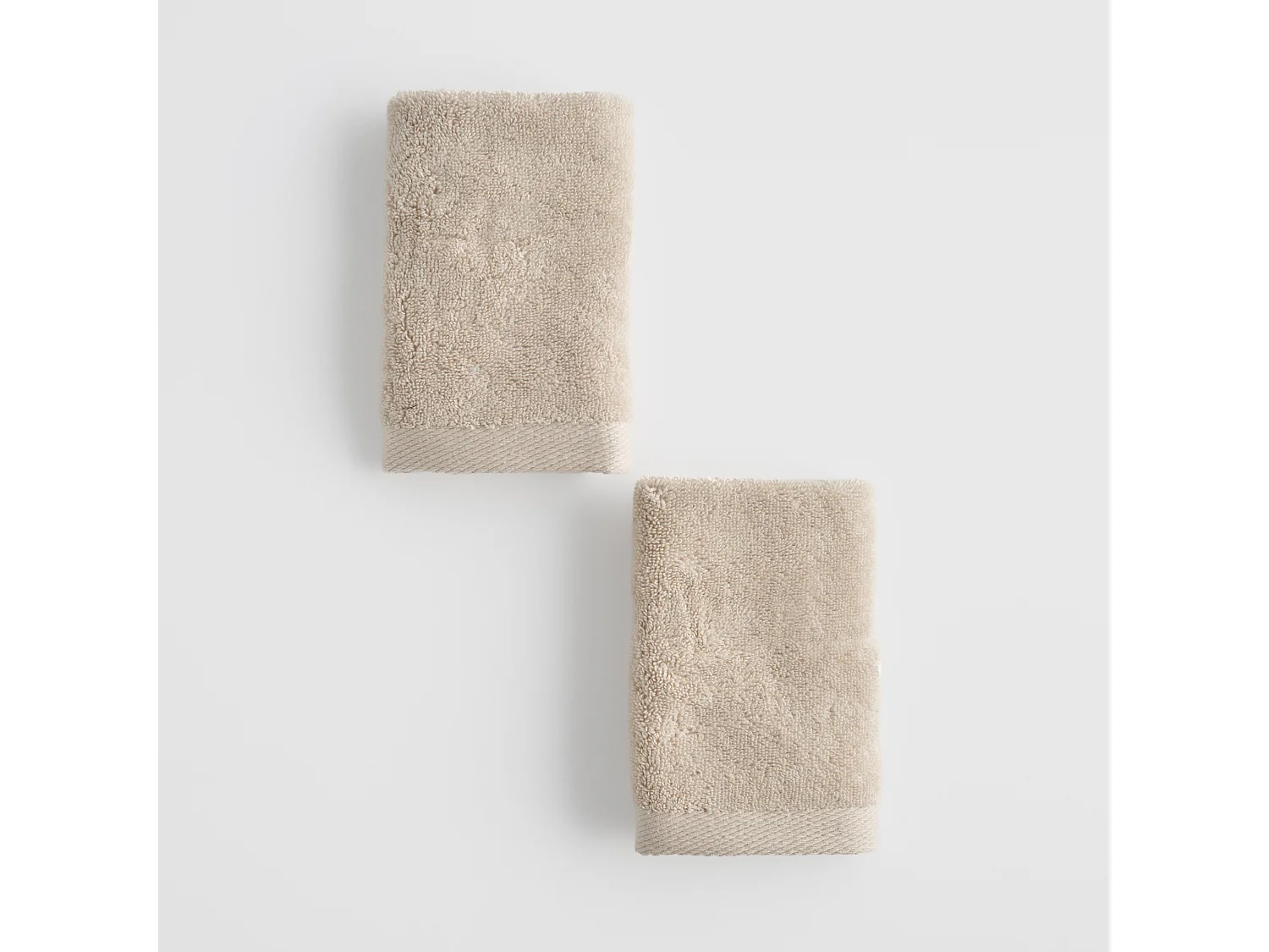 Ensemble de serviettes en coton égyptien Spa beige clair 30 x 30