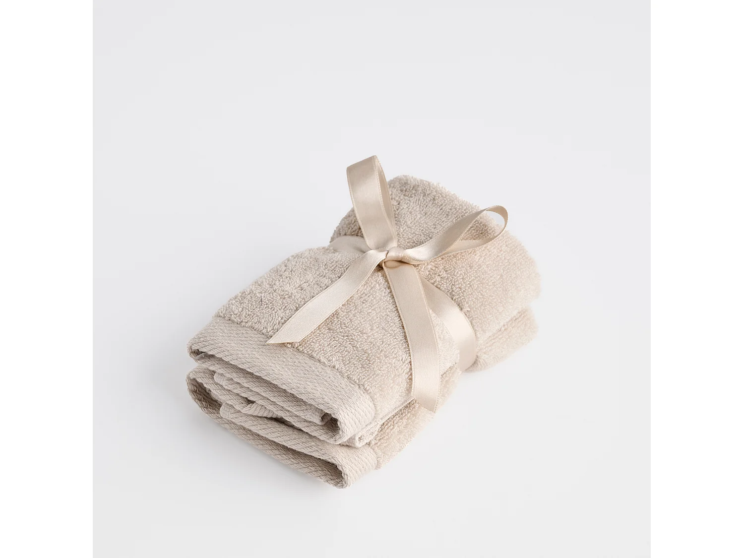Ensemble de serviettes en coton égyptien Spa beige clair 30 x 30
