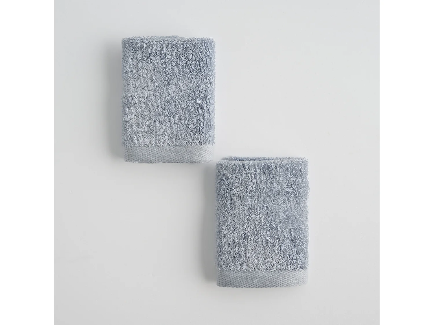 Ensemble de serviettes en coton égyptien Spa bleu clair 30x30