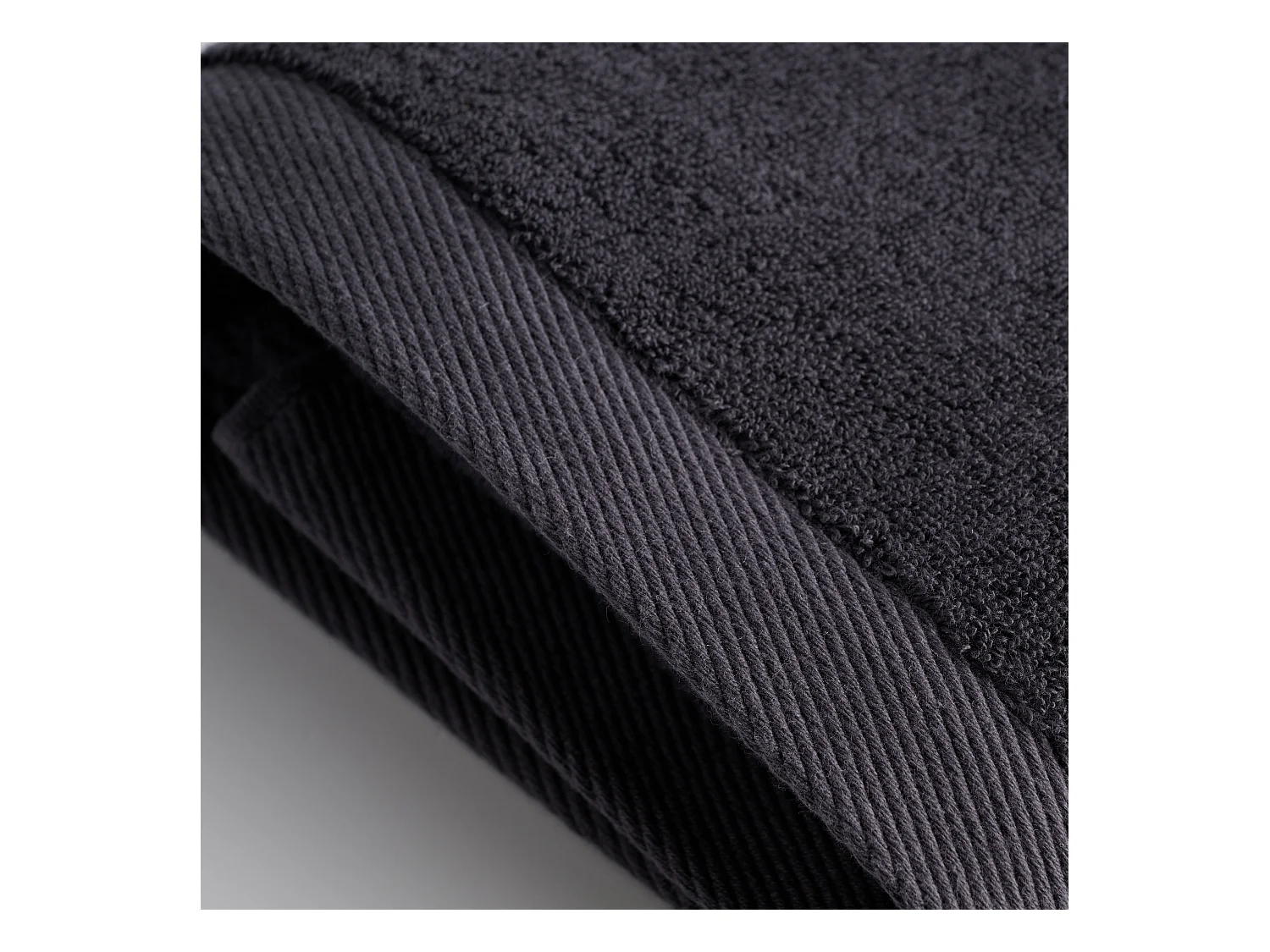 Serviette en coton égyptien Spa gris foncé 100 x 150