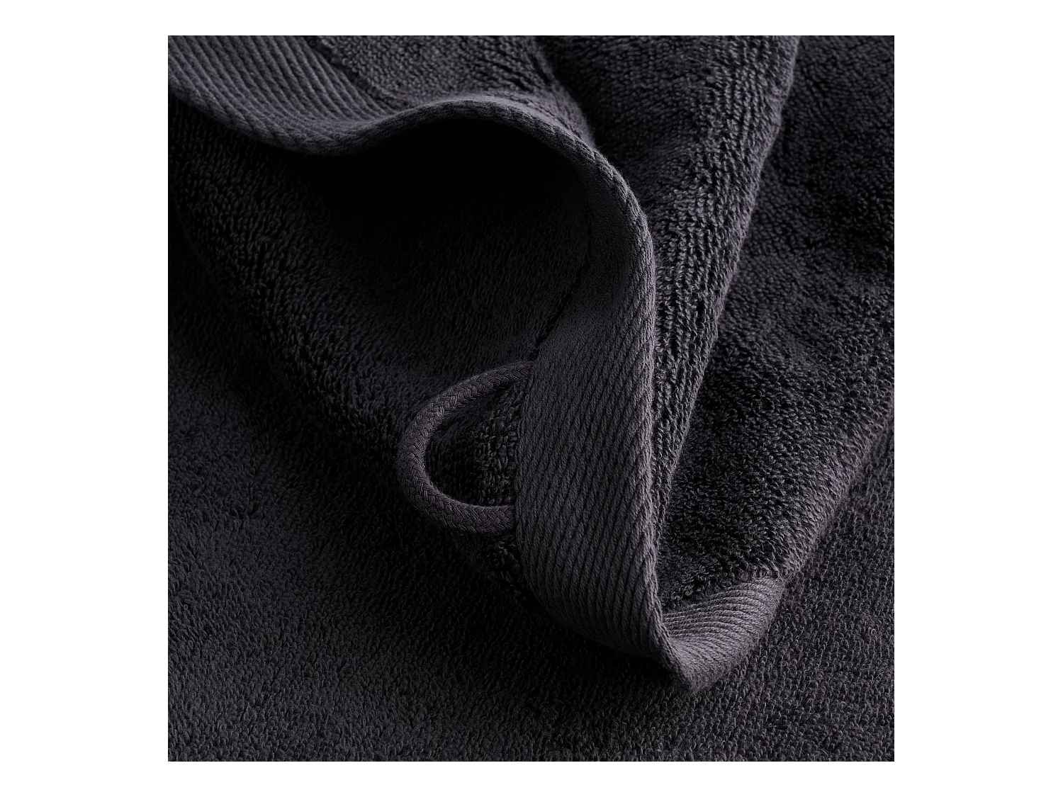 Serviette en coton égyptien Spa gris foncé 100 x 150