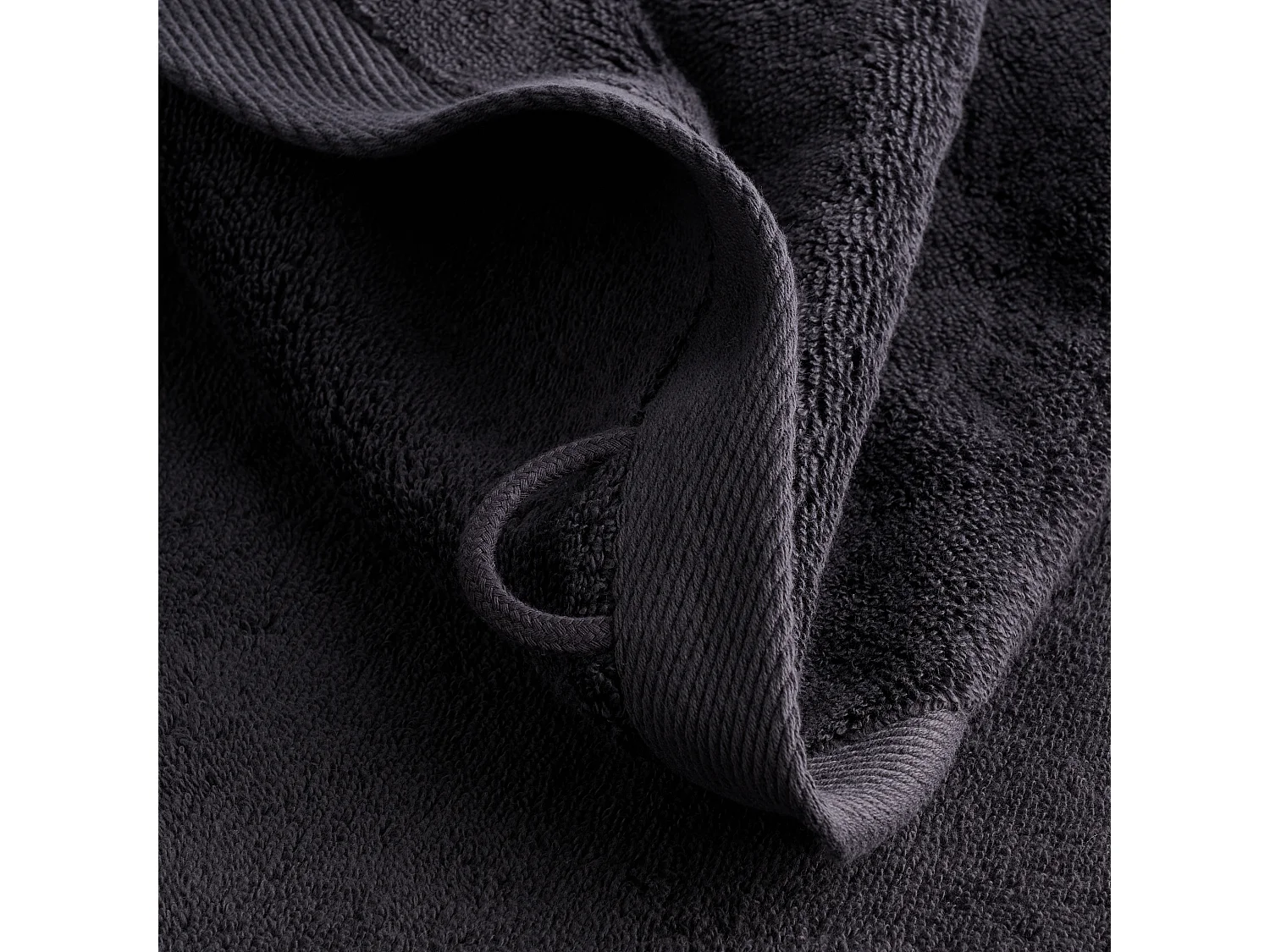 Serviette en coton égyptien Spa gris foncé 100 x 150