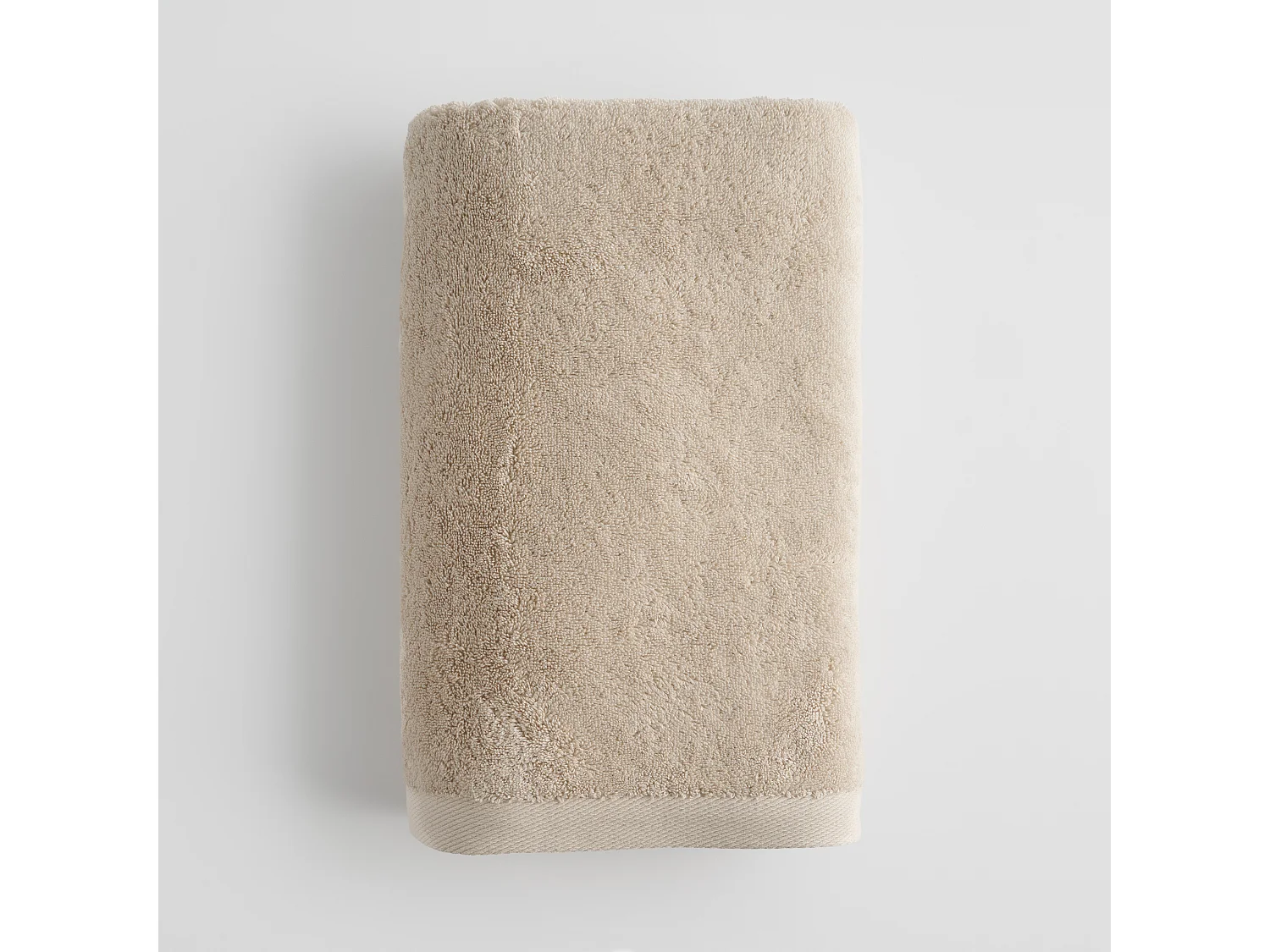 Serviette en coton égyptien Spa beige clair 100 x 150