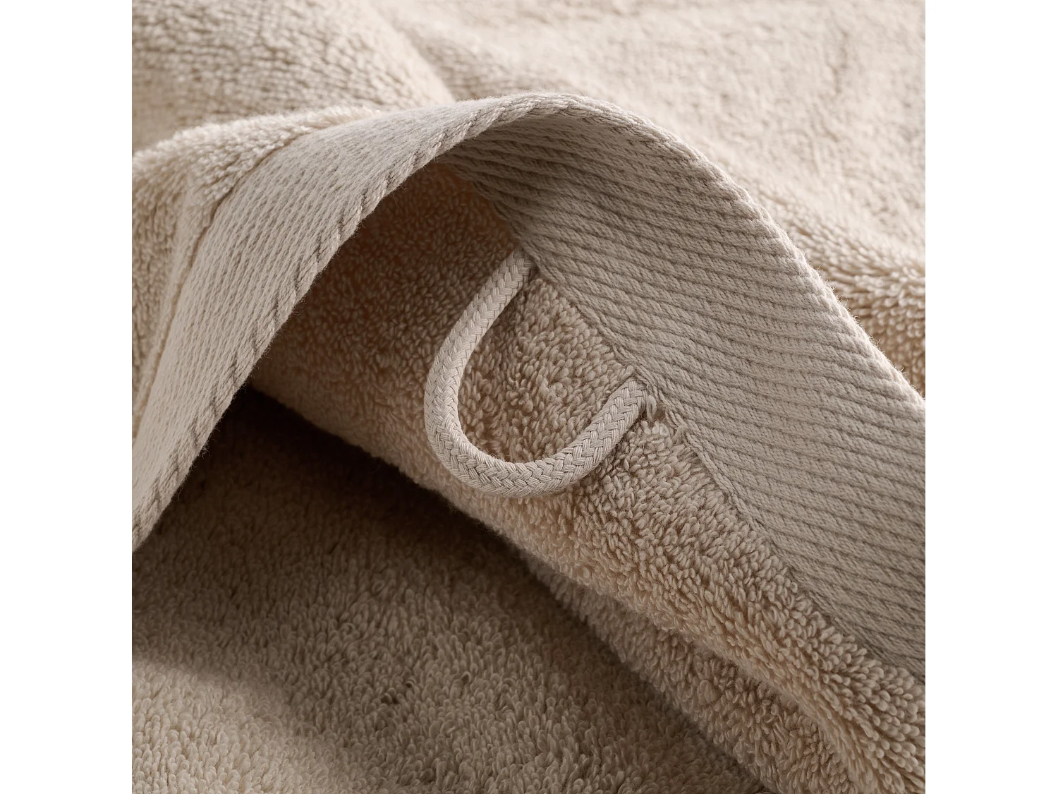 Serviette en coton égyptien Spa beige clair 100 x 150