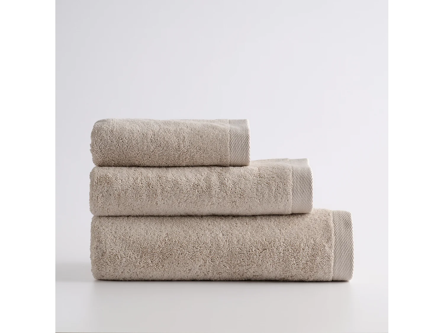 Serviette en coton égyptien Spa beige clair 100 x 150