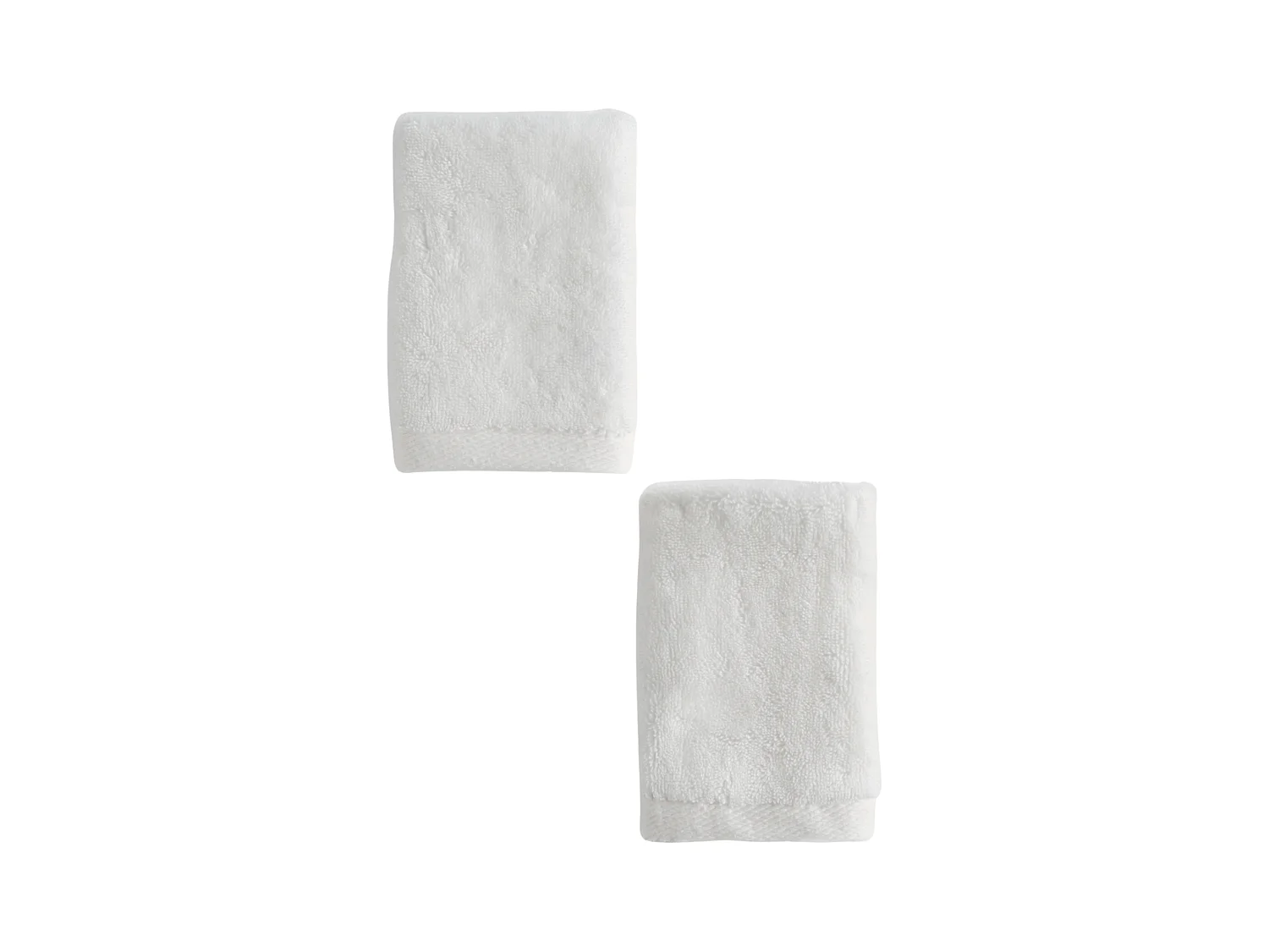 Ensemble de serviettes en coton égyptien Spa 30x30 cm Blanc Moyen