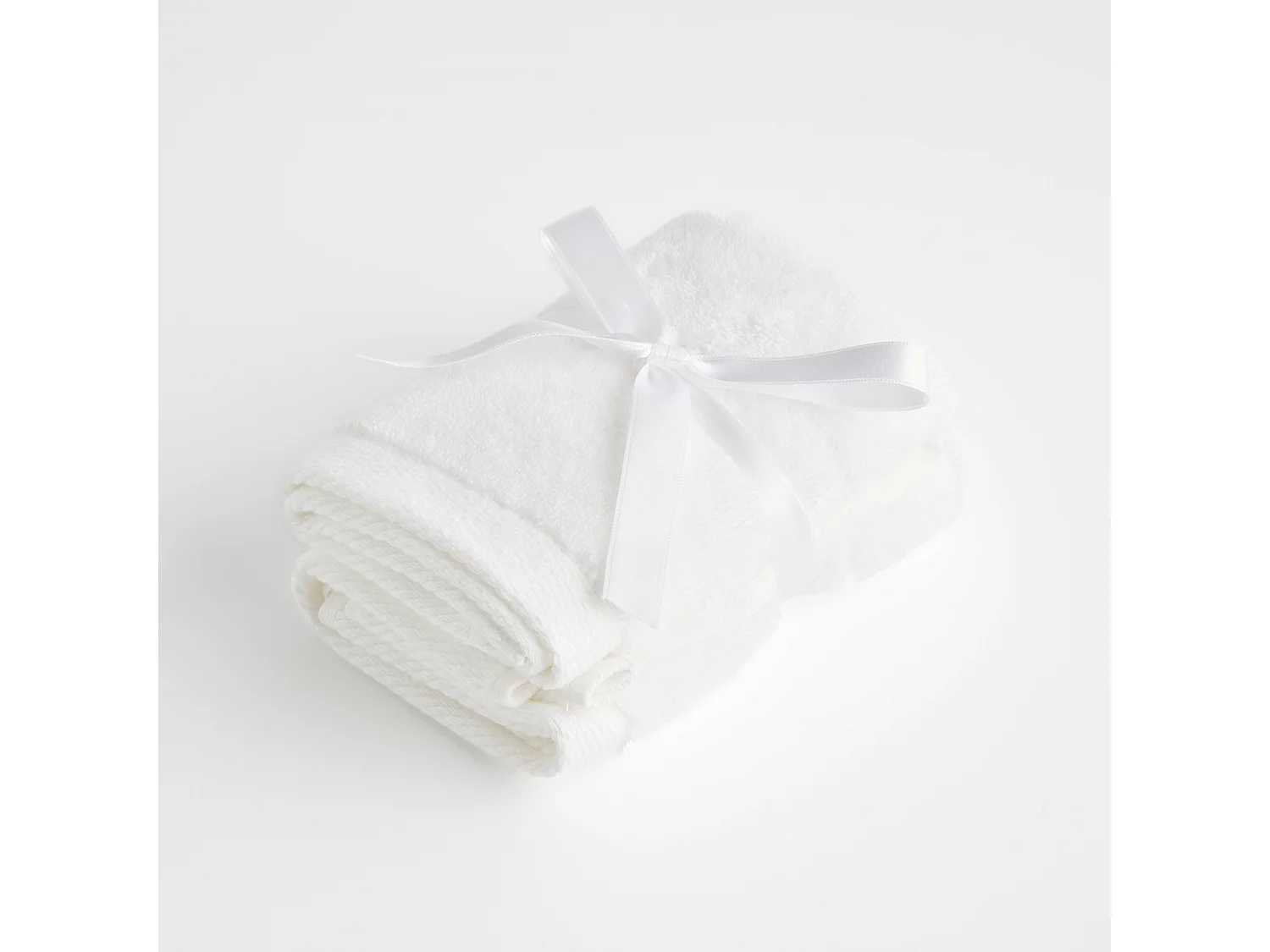 Ensemble de serviettes en coton égyptien Spa 30x30 cm Blanc Moyen