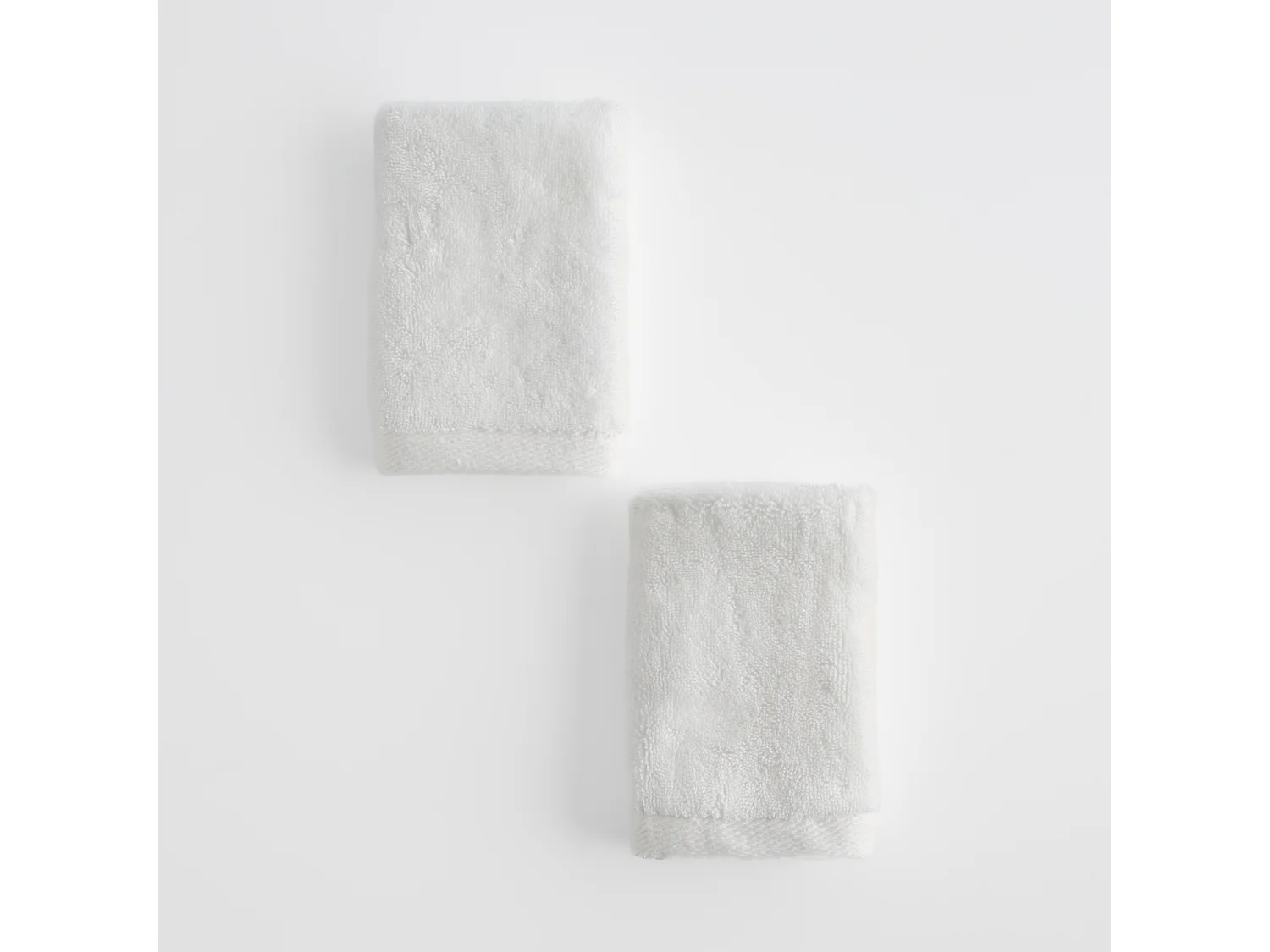 Ensemble de serviettes en coton égyptien Spa 30x30 cm Blanc Moyen