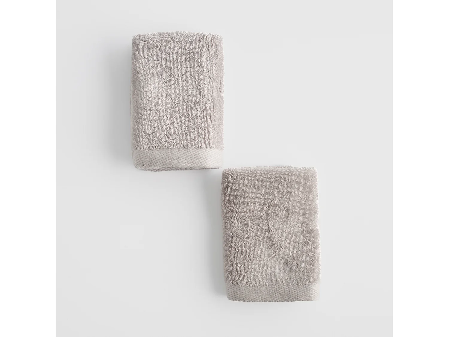 Ensemble de serviettes en coton égyptien Spa gris clair 30 x 30