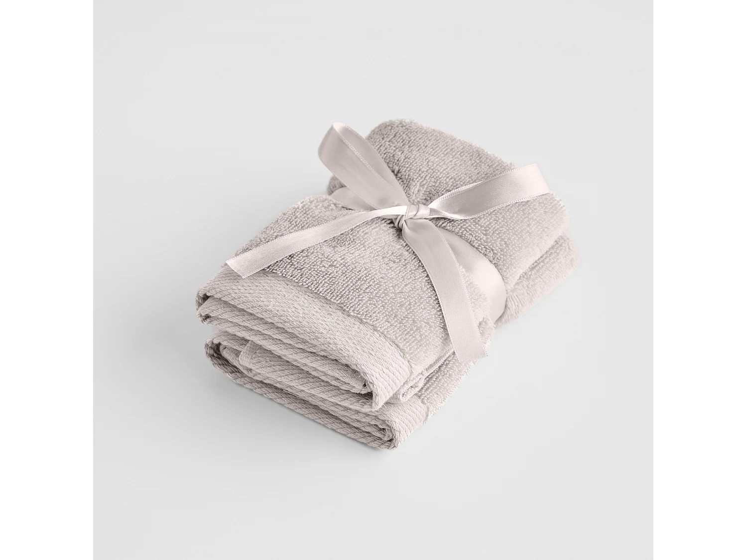 Ensemble de serviettes en coton égyptien Spa gris clair 30 x 30