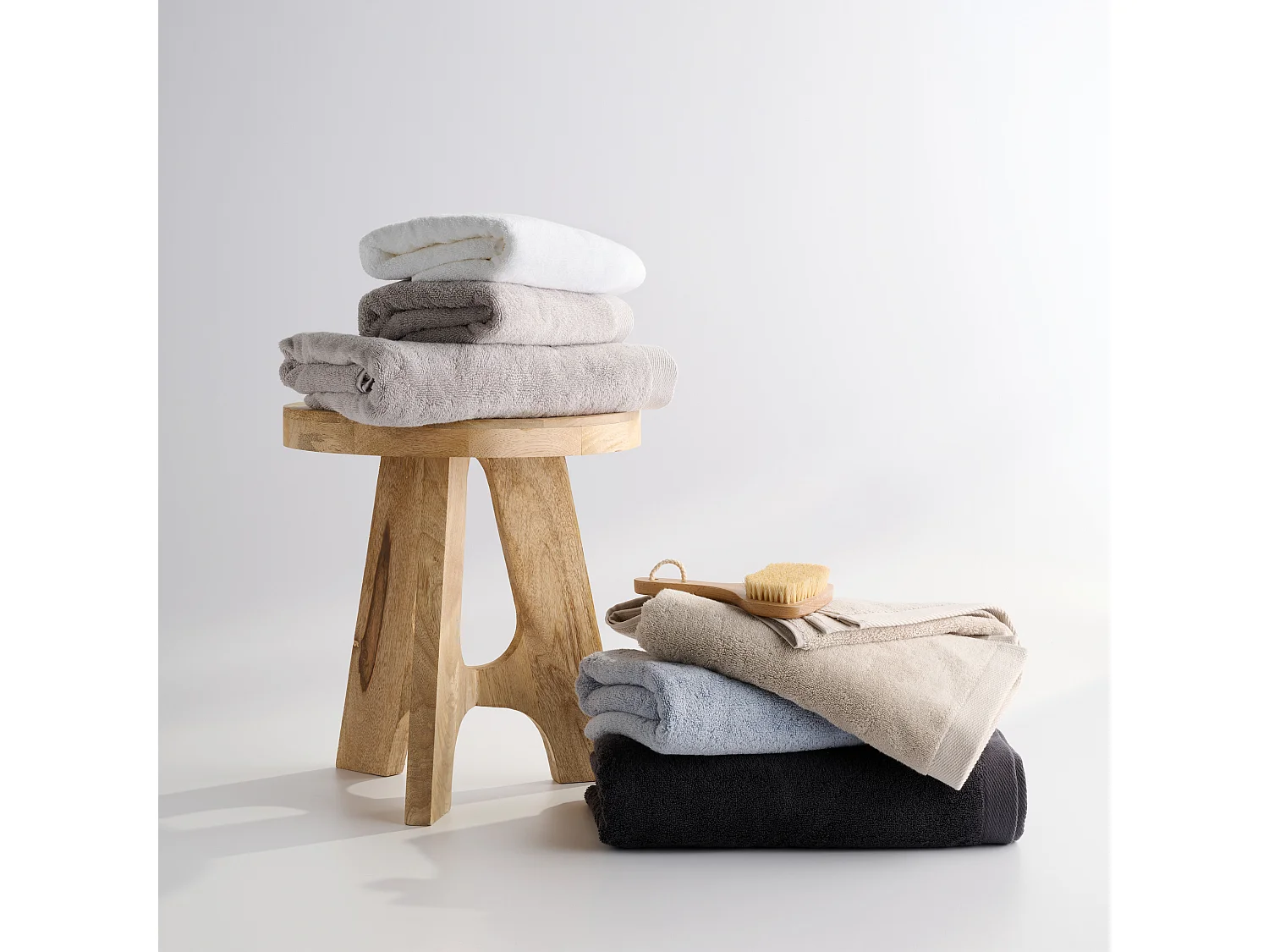 Serviette en coton égyptien Spa beige clair 70 x 130