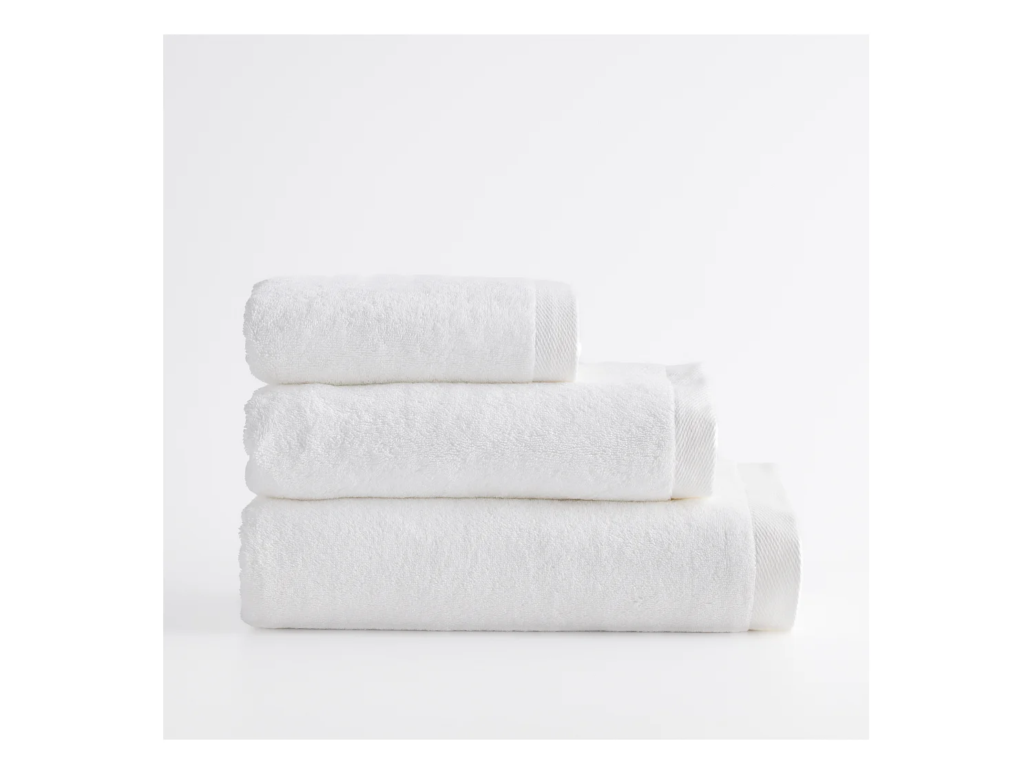 Serviette en coton égyptien Spa 50x90 Blanc Moyen