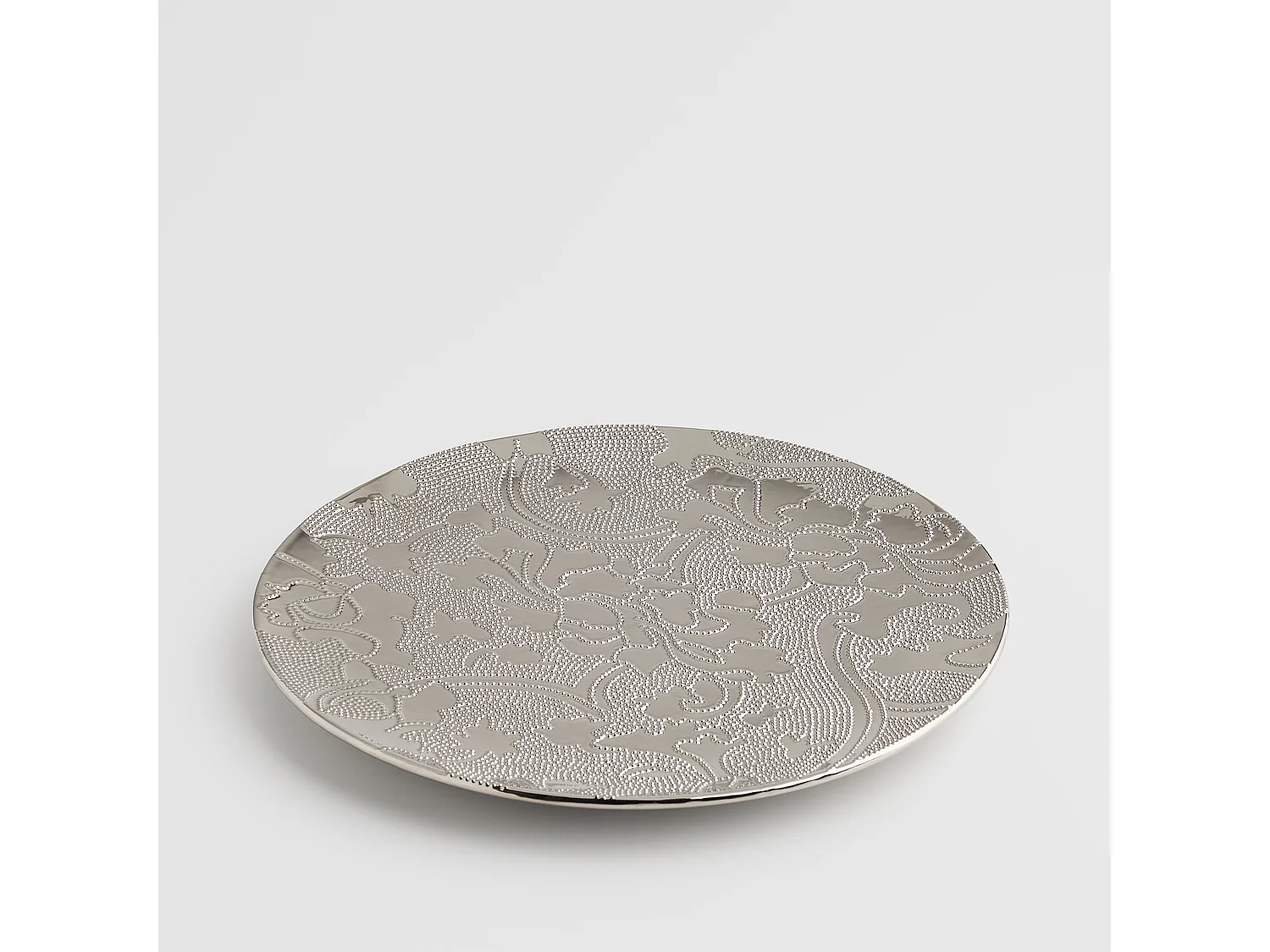 Plateau Décoratif Minella Argent Moyen 37cm