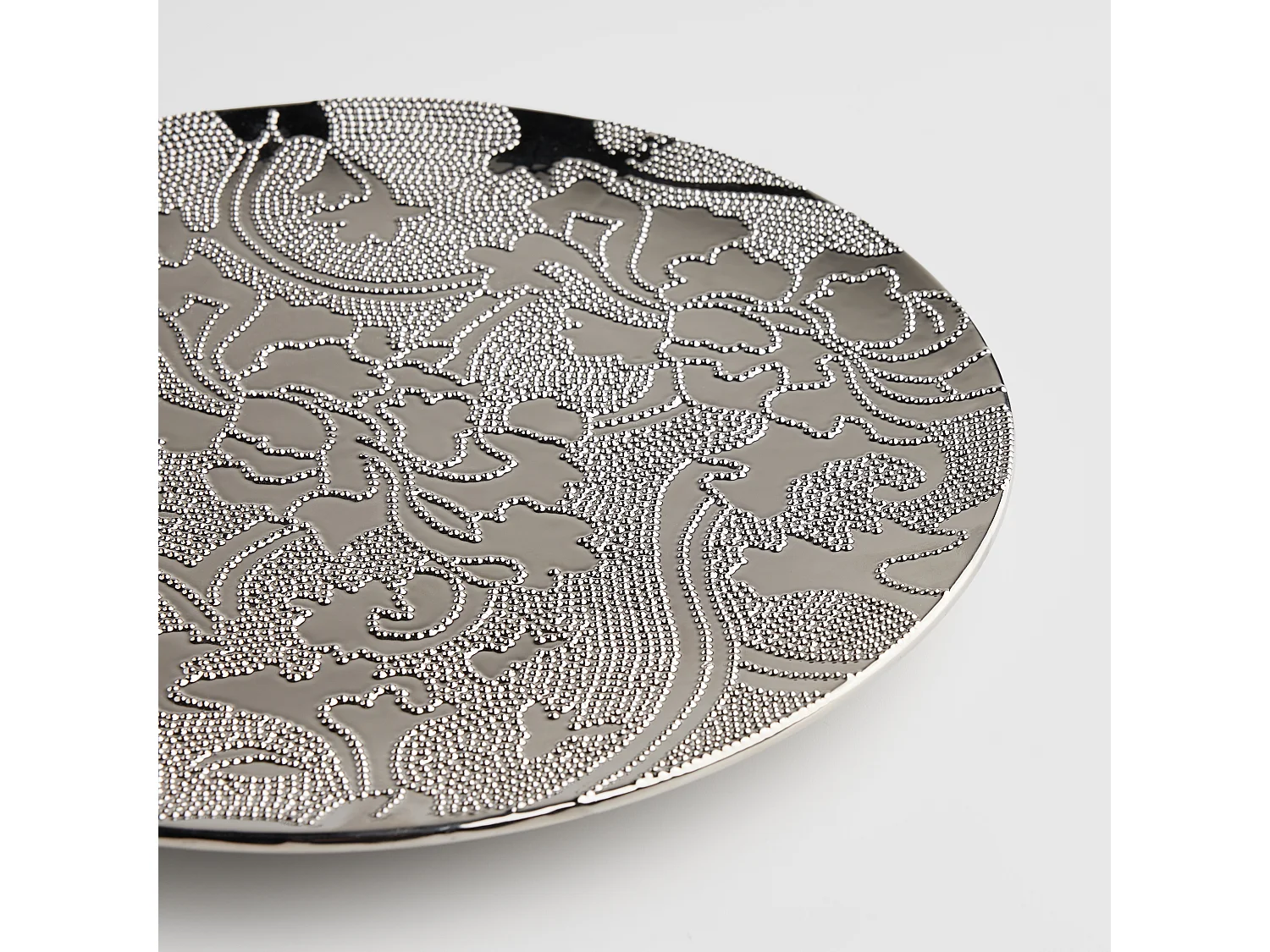 Plateau Décoratif Minella Argent Moyen 37cm