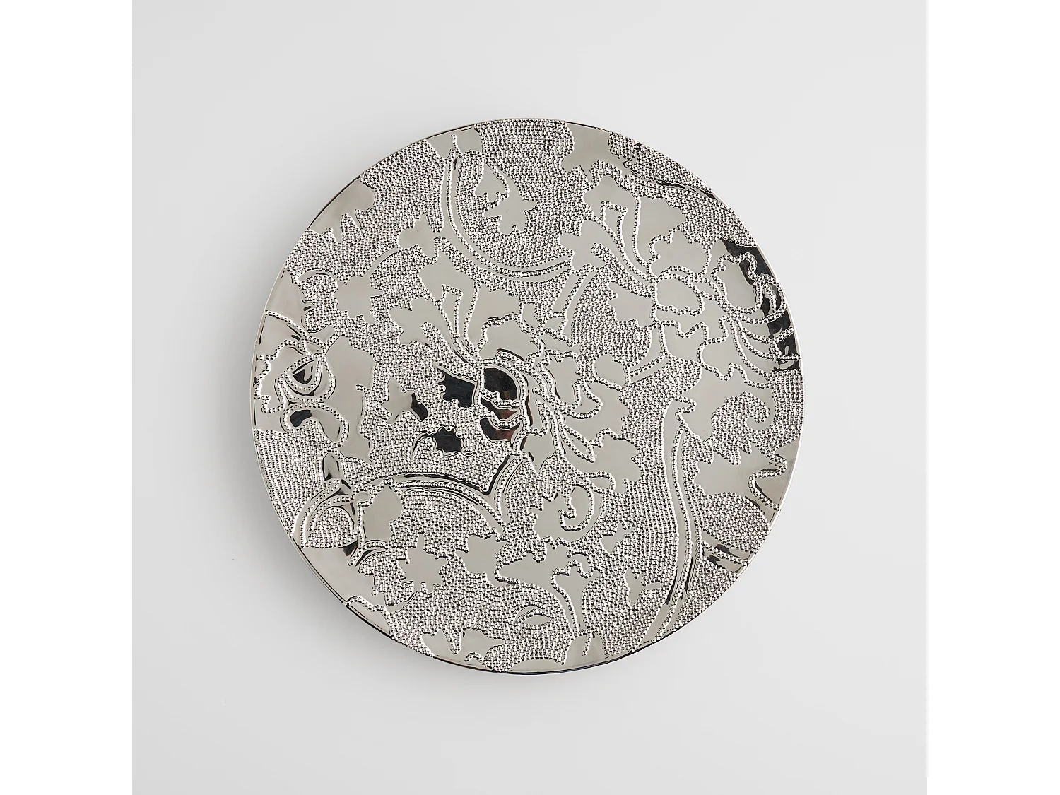 Plateau Décoratif Minella Argent Moyen 37cm