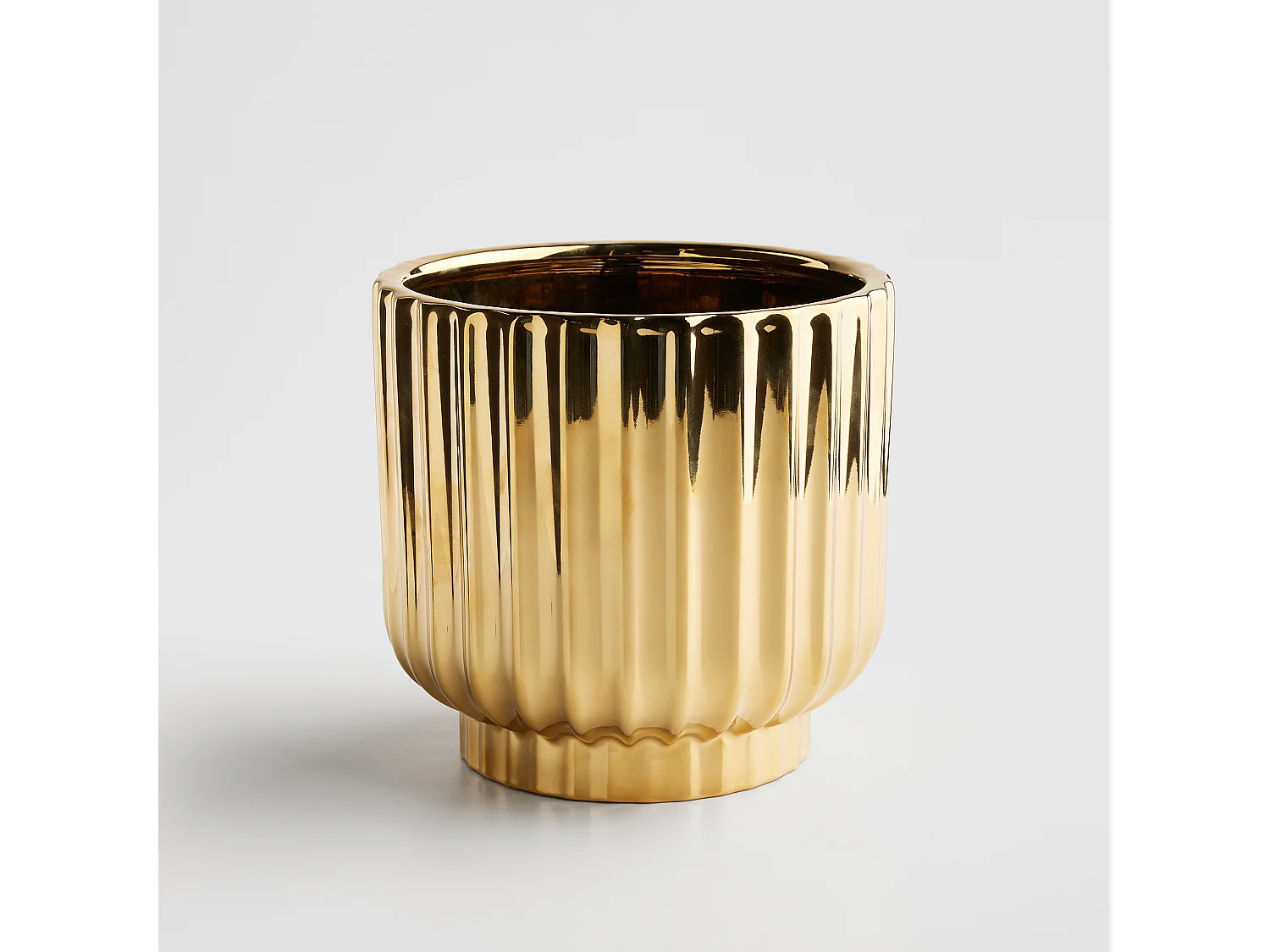 Cache pot Veronique Or Moyen 19.5 x 20.5