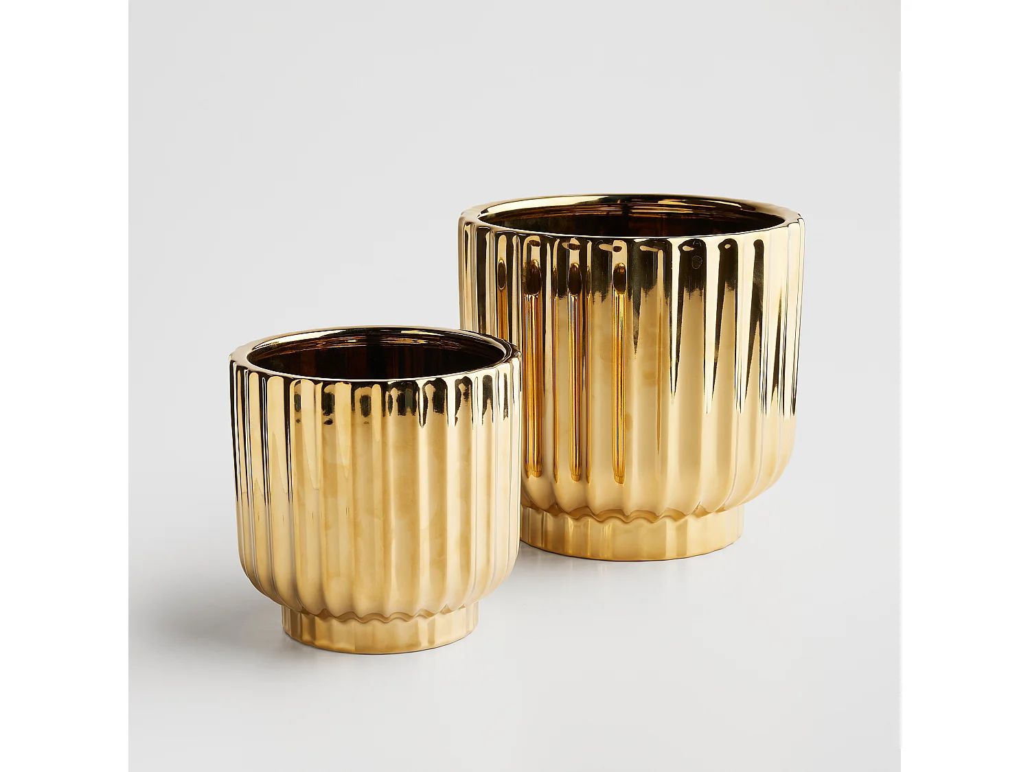 Cache pot Veronique Or Moyen 19.5 x 20.5