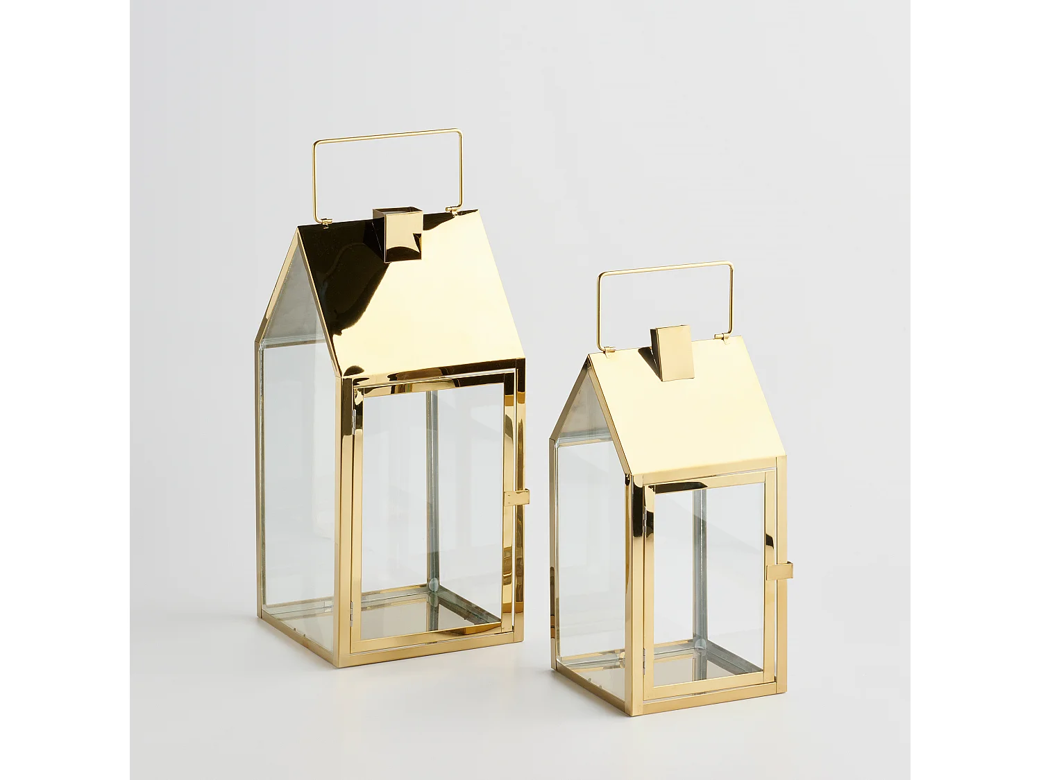 Laterne Echo mittleres Gold 36 x 16.5 x 16.5