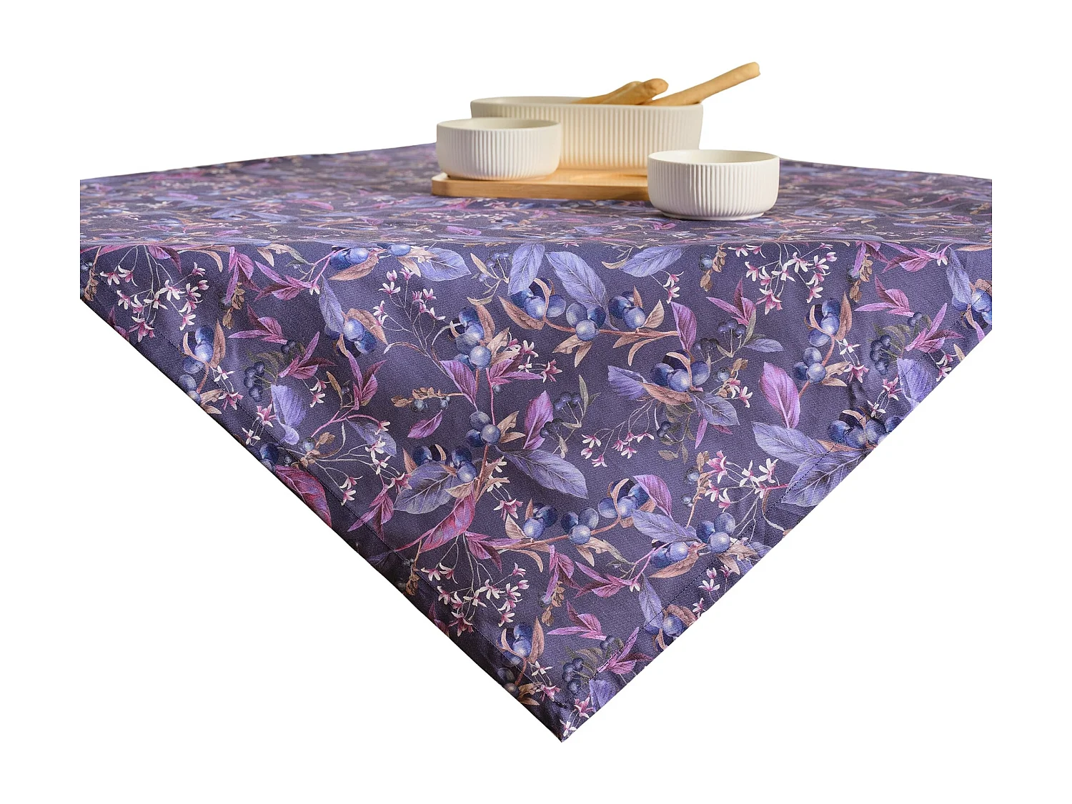 Tischdecke Veriso dunkelviolett 80 x 80