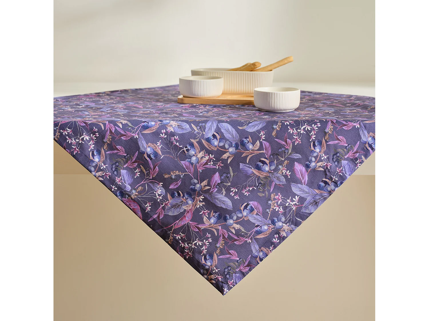 Tischdecke Veriso dunkelviolett 80 x 80