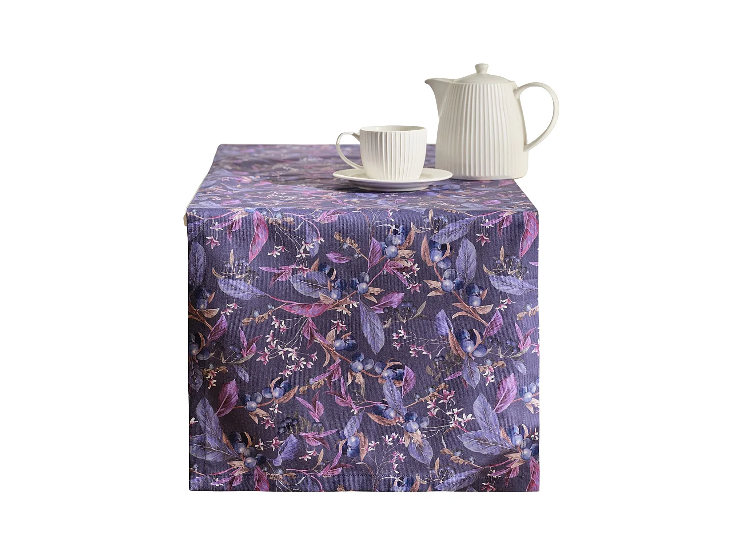 Chemin de table Veriso violet foncé 40 x 180 cm