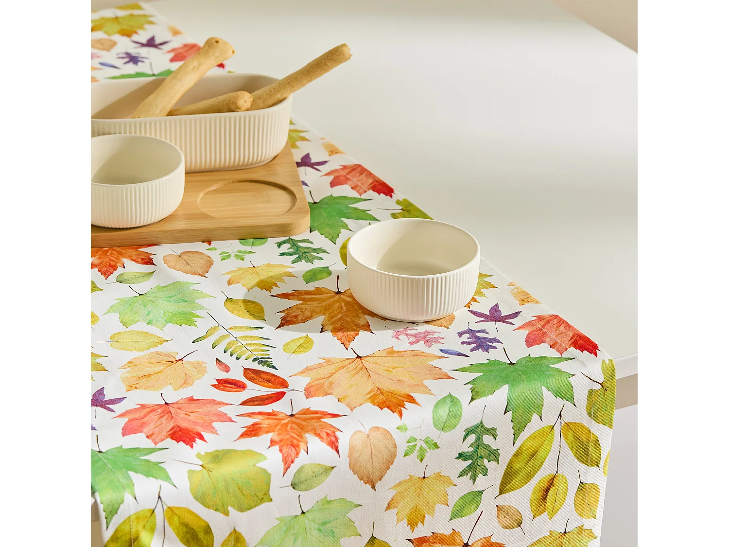 Chemin de table Listio beige moyen 40 x 180