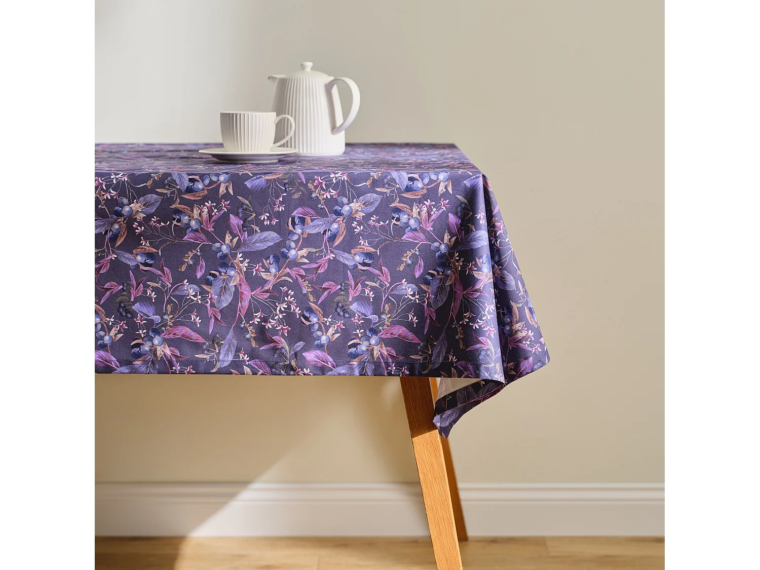 Tischdecke Veriso dunkelviolett 150 x 220