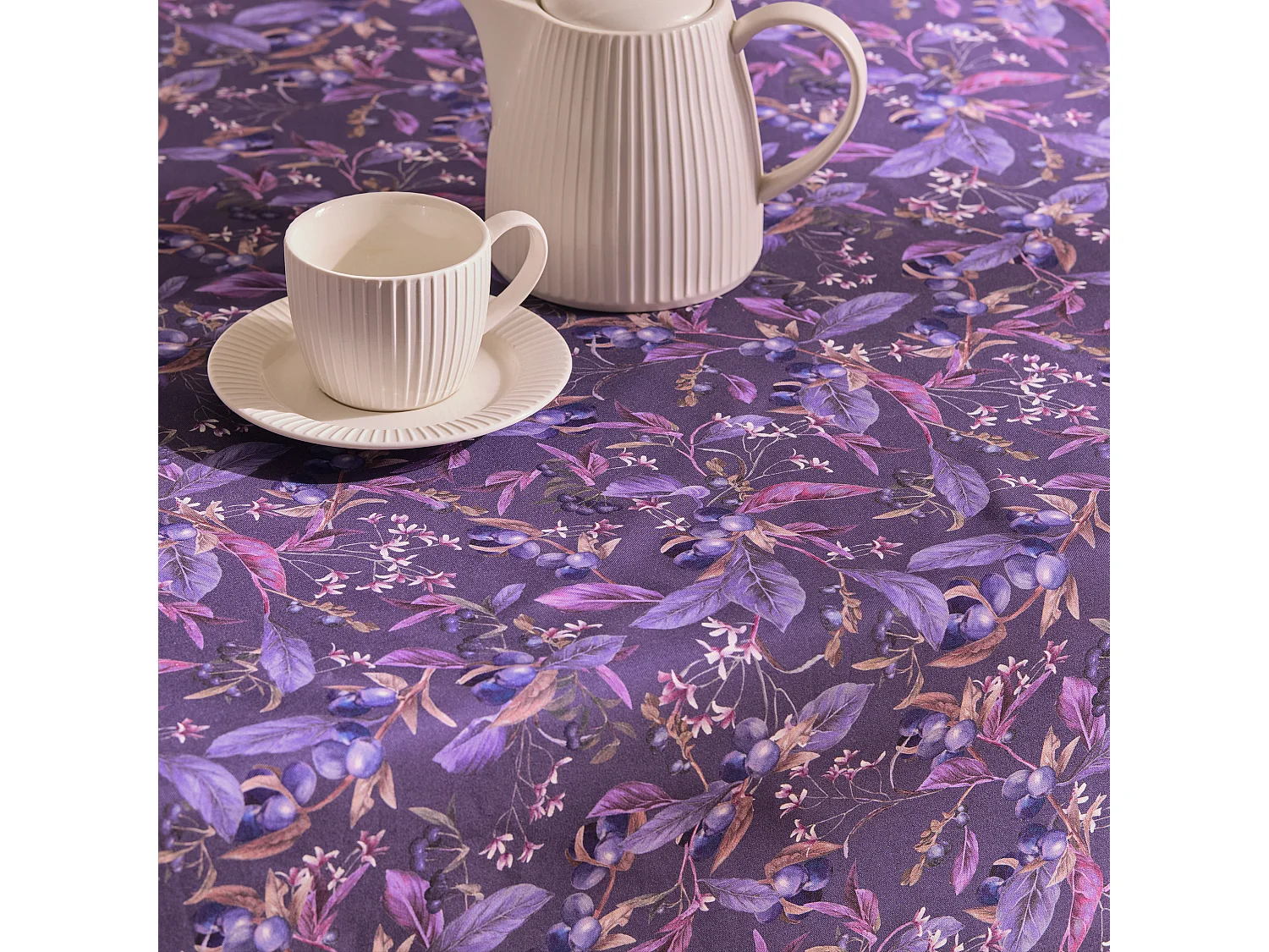 Tischdecke Veriso dunkelviolett 150 x 220