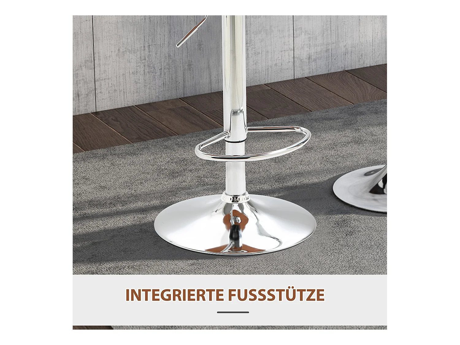 Lot de 2 tabourets de bar, réglables en hauteur, pivotants, avec repose-pieds et dossier, similicuir, noir