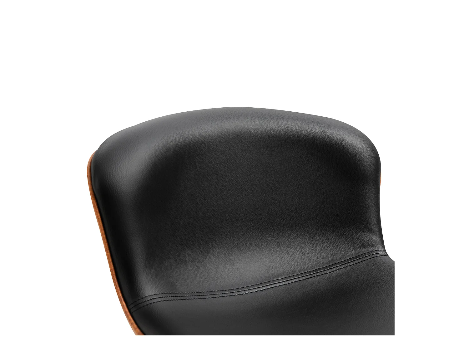 Lot de 2 tabourets de bar, réglables en hauteur, pivotants, avec repose-pieds et dossier, similicuir, noir