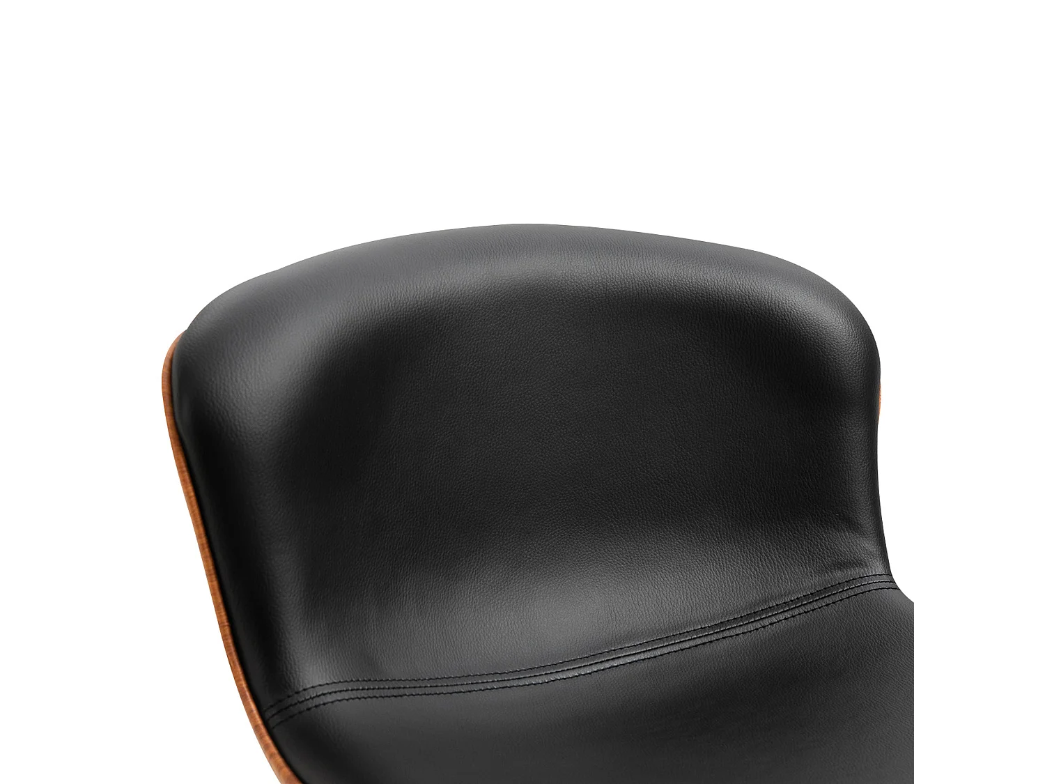 Lot de 2 tabourets de bar, réglables en hauteur, pivotants, avec repose-pieds et dossier, similicuir, noir