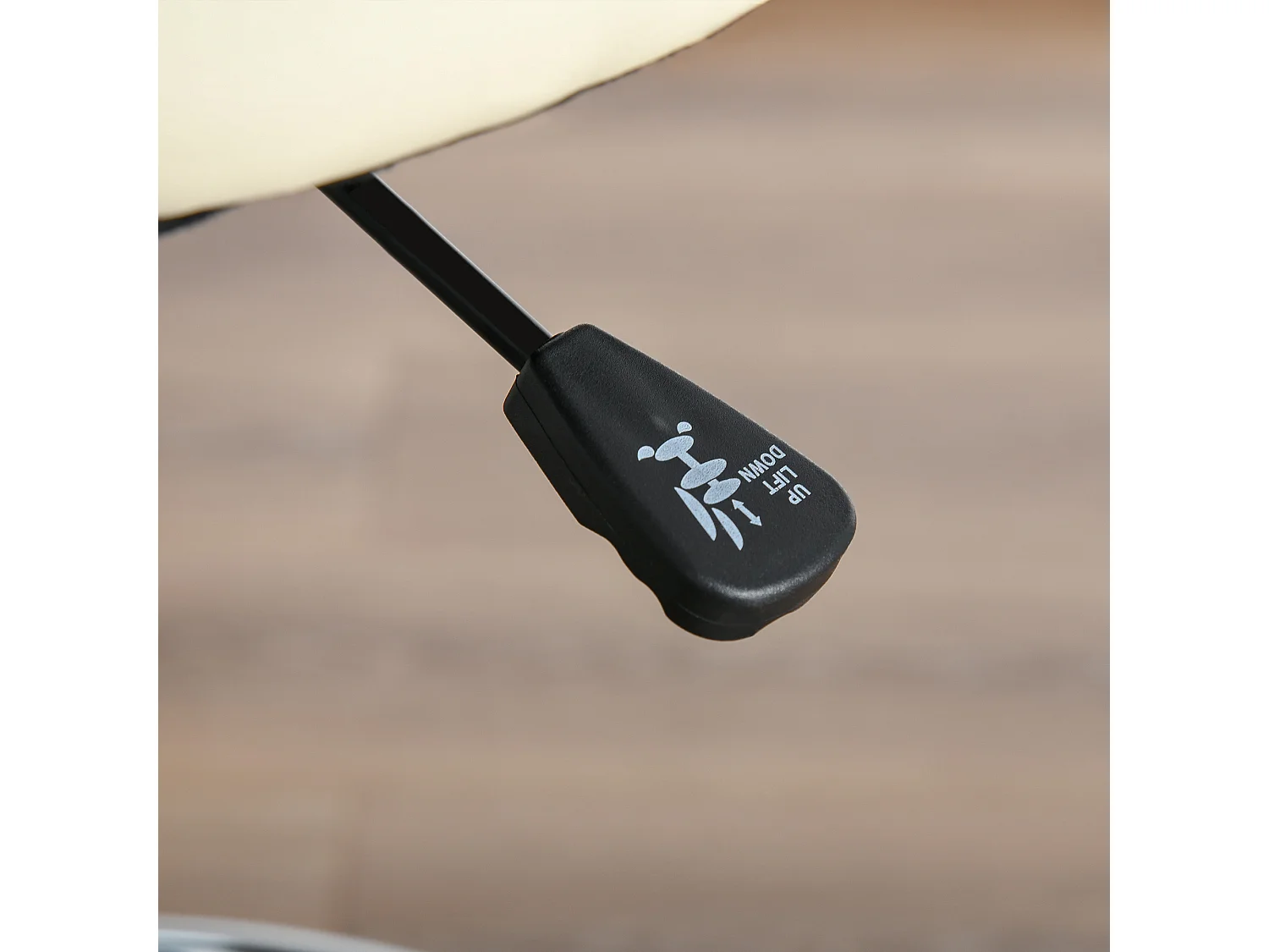 Tabouret de bar pivotant, réglable en hauteur, avec dossier, revêtement PU, beige, pour cuisine et bar