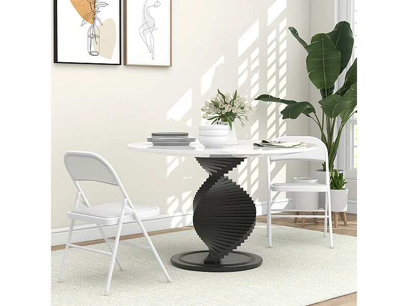 Chaise pliante, dossier rembourré, chaise de bureau pliante, structure en acier, jusqu'à 120 kg, pour camping, bureau, invités, blanc