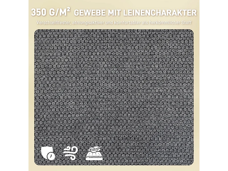 Chaise de salle à manger rembourrée, chaise de cuisine avec rembourrage épais, accoudoirs, pieds en métal, gris