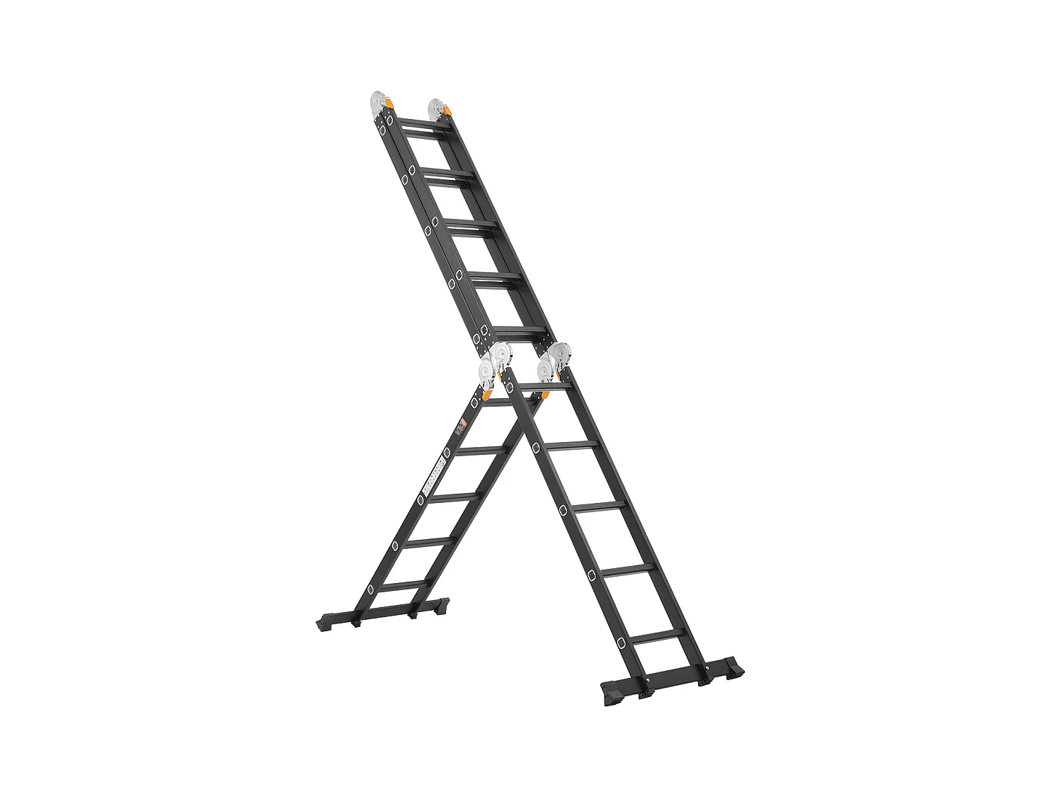 Échelle Pliante Polyvalente SucceBuy 7 en 1, 5 Marches, Hauteur de Portée de 5,8 m, pour le Travail