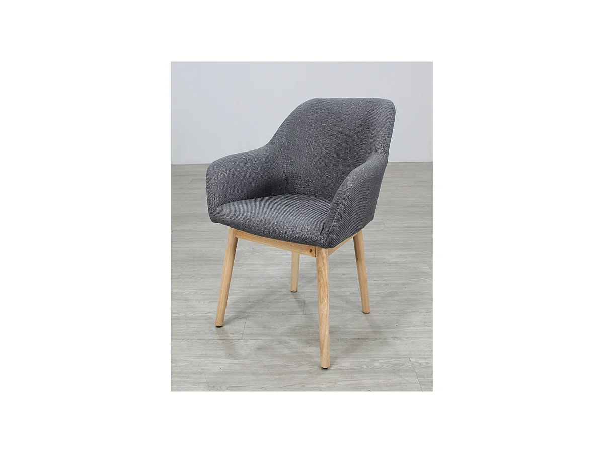 Sillón modelo Gilda tapizadas en textil gris, 60cm(ancho ) 84cm(altura) 53cm(fondo)