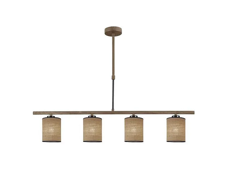 Lampara lineal de 4 luces modelo Berta acabado marrón, 67cm(alto) 89cm(ancho) 15cm(fondo)