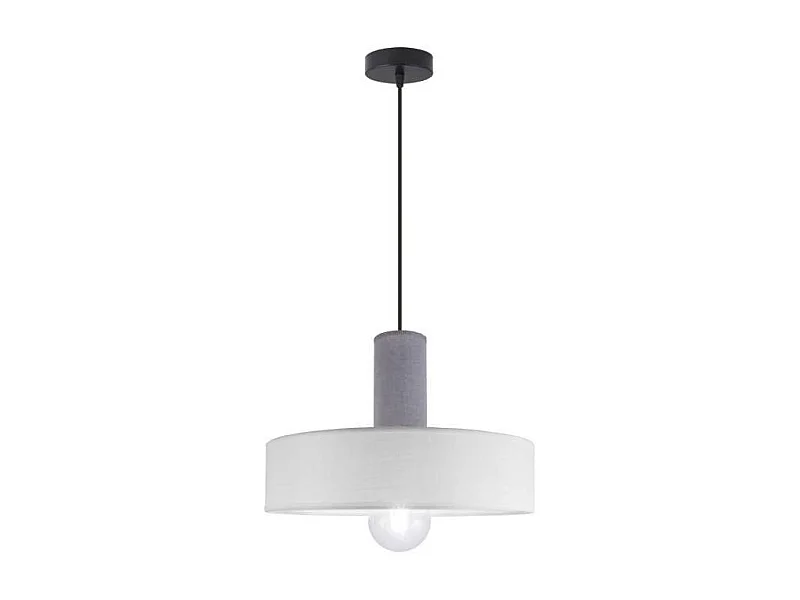 Colgante 1 luz modelo Kilian acabado blanco/gris, 130cm(alto) 40cm(ancho) 40cm(fondo)