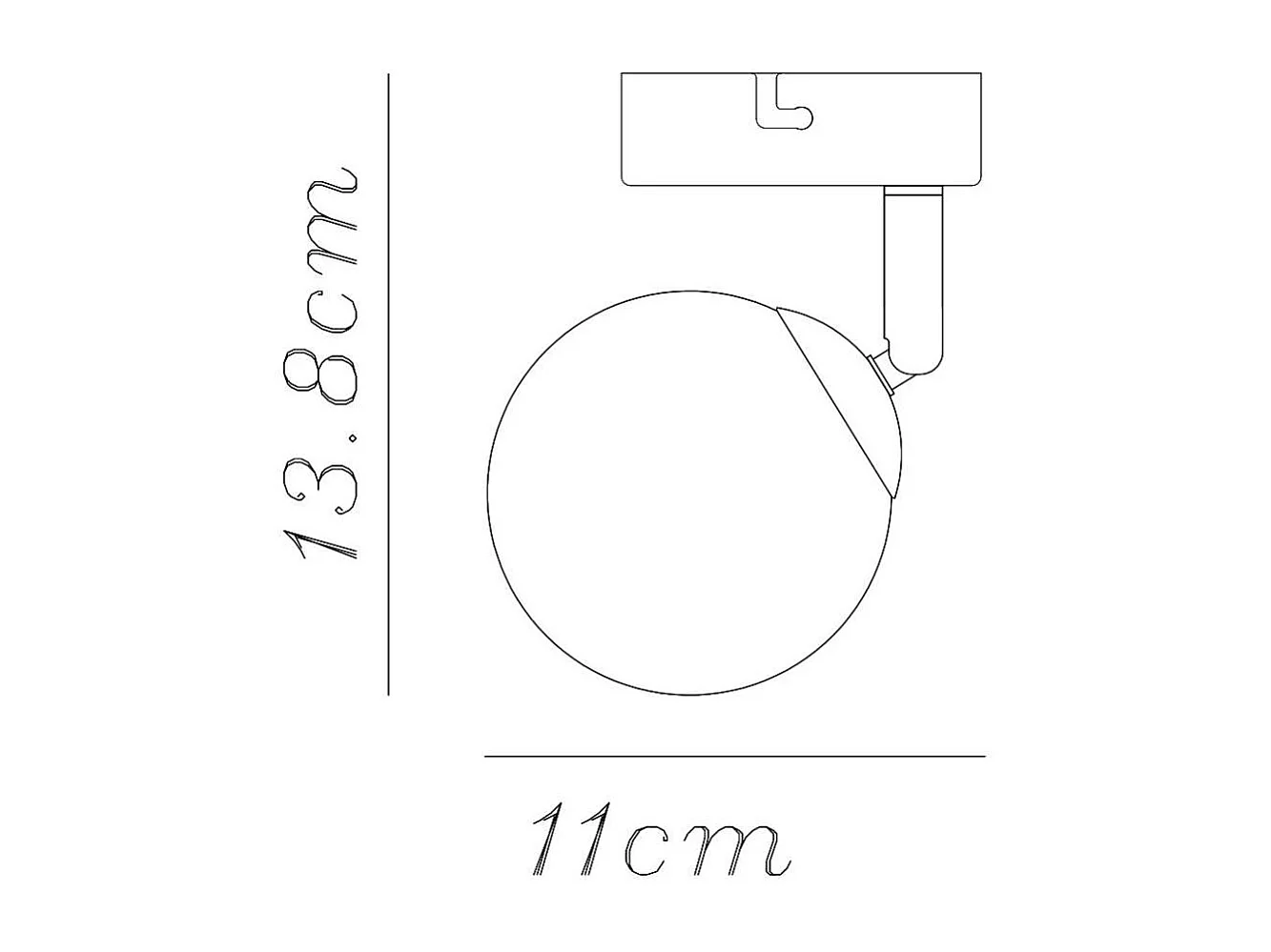 Aplique a pared Migos acabado latón, 17cm(alto) 10cm(ancho) 16cm(largo)