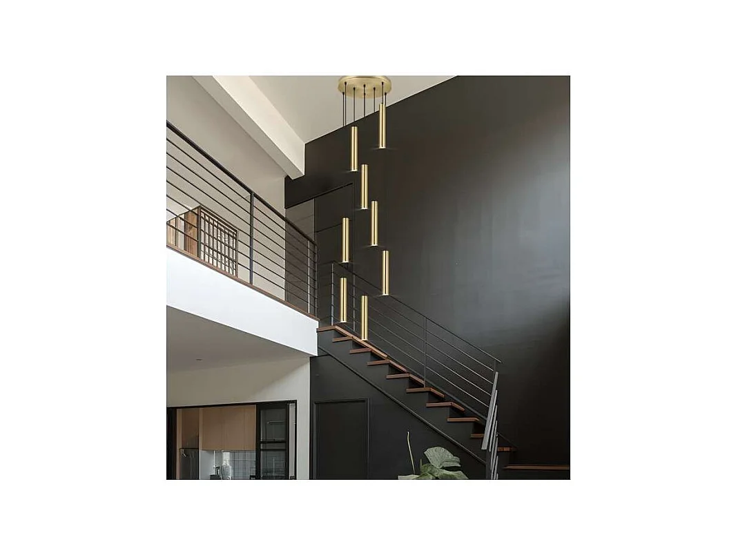 Colgante 8 luces modelo Antia acabado latón, 36cm(alto) 55cm(ancho) 55cm(fondo)