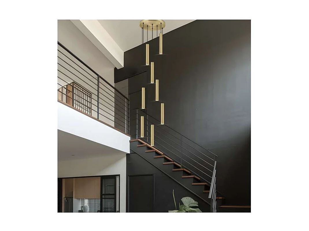 Colgante 8 luces modelo Antia acabado latón, 36cm(alto) 55cm(ancho) 55cm(fondo)